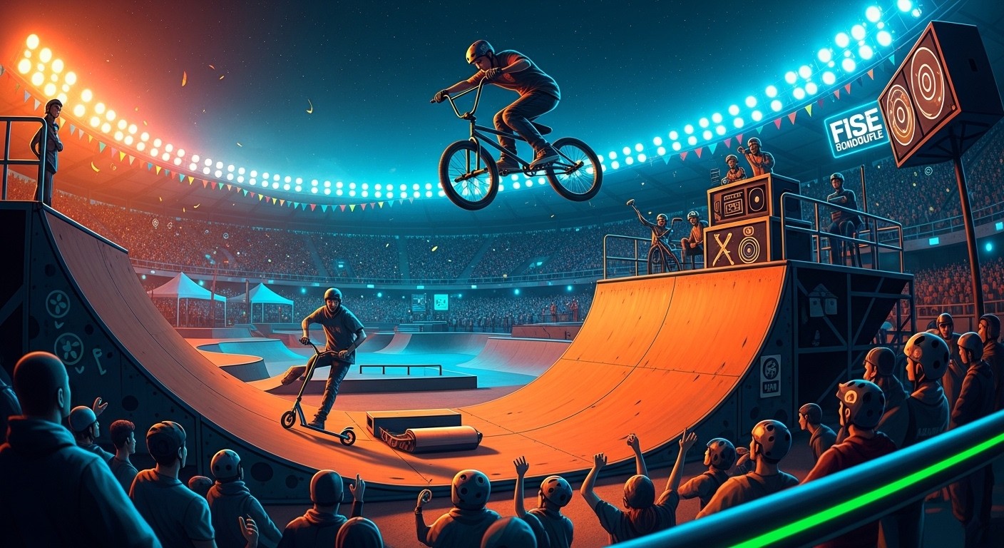 Découvrez le FISE World Series 2026 à l'Essonne Stadium : BMX, skate, trottinette et plus ! Objectif 10 000 spectateurs pour un week-end explosif les 18-20 septembre.