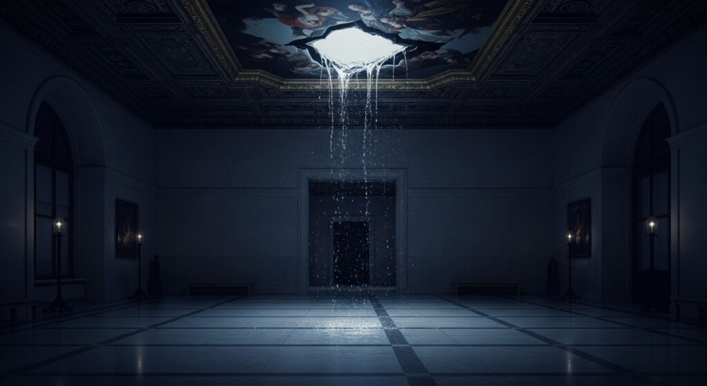 Fuite d’Eau au Louvre : Plafond Historique Endommagé