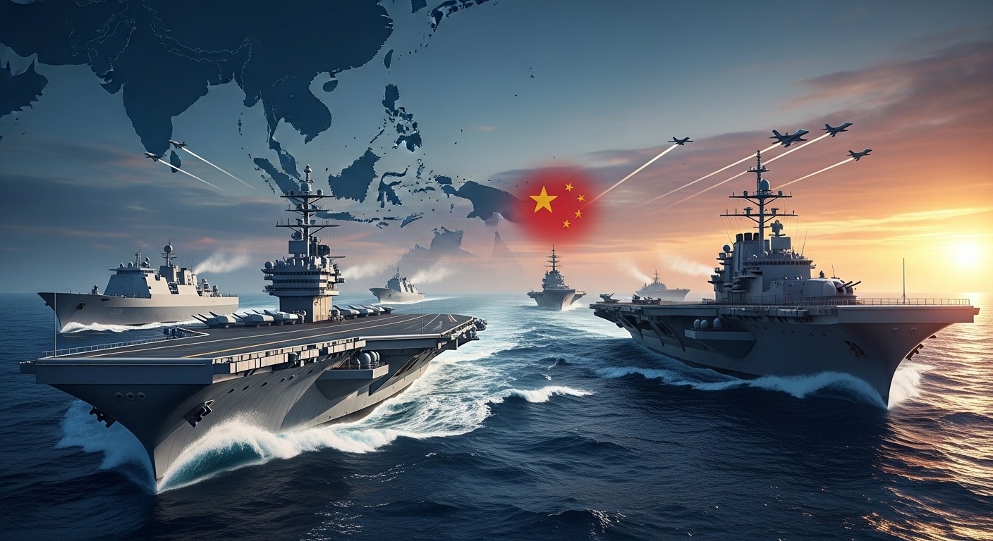 La marine chinoise dépasse numériquement les USA et conteste leur suprématie sur les mers. Porte-avions, Mer de Chine et rivalité géopolitique expliquées.
