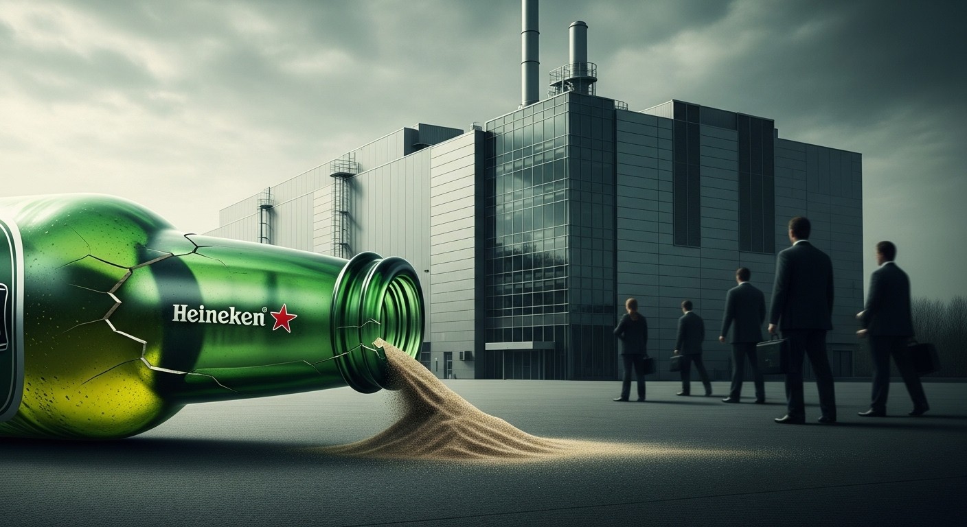 Heineken annonce la suppression de 5000 à 6000 postes dans les deux ans à venir à cause de conditions de marché compliquées et d'une baisse des ventes de bière. Découvrez les raisons et impacts.
