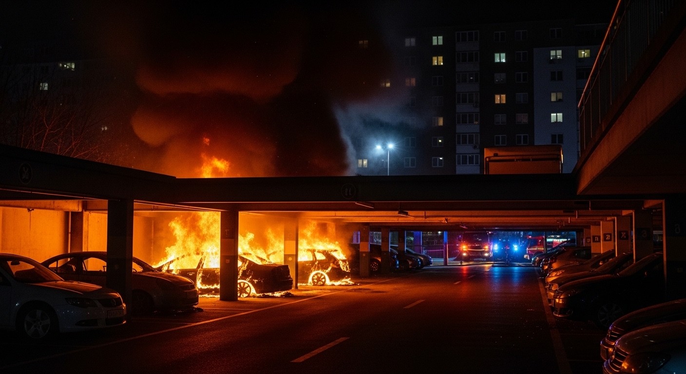 Découvrez le récit complet de l'incendie nocturne à Houilles : 7 voitures et 1 moto détruites, 40 résidents évacués sans victime. Causes, intervention et leçons à retenir.
