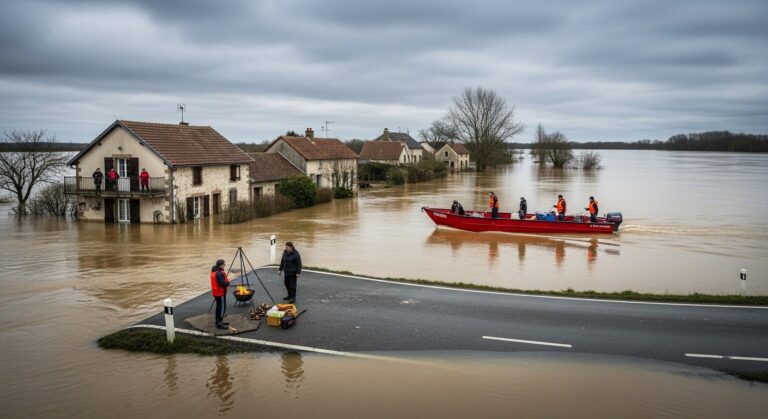 Inondations à Jusix : Village Isolé Ravitaillé par Bateau