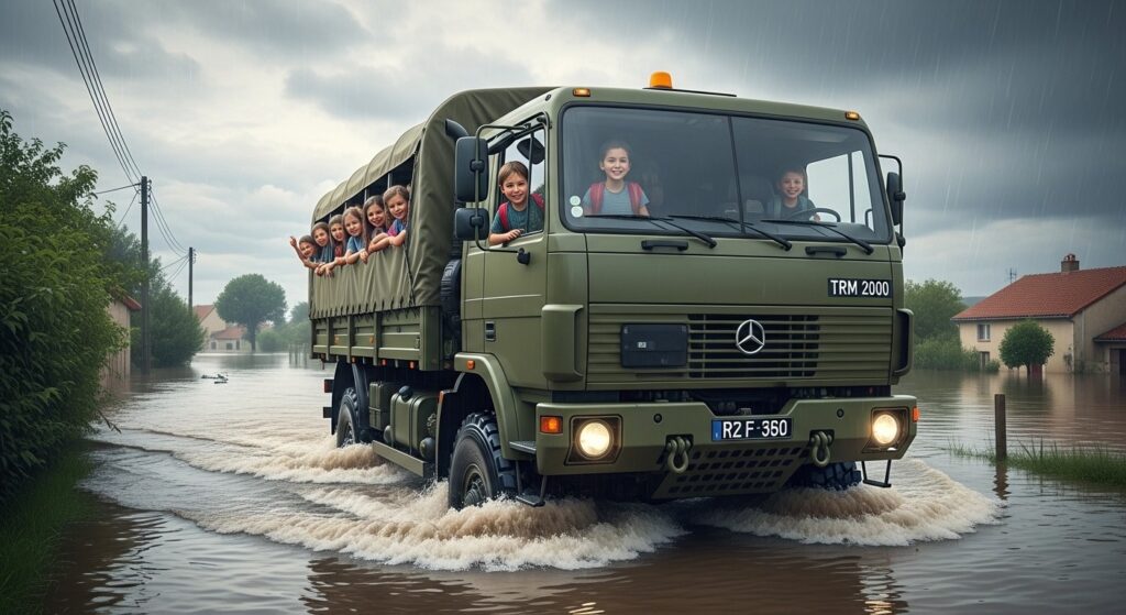 Inondations en Charente-Maritime : Retour à l&rsquo;École en Camion Militaire