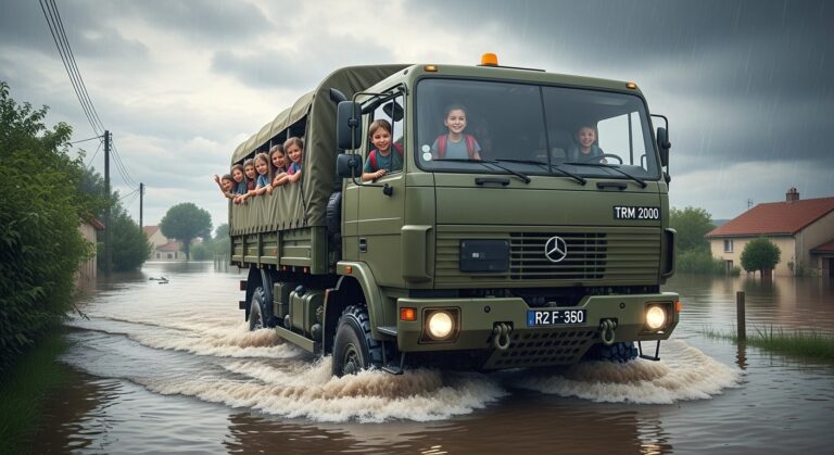 Inondations en Charente-Maritime : Retour à l&rsquo;École en Camion Militaire