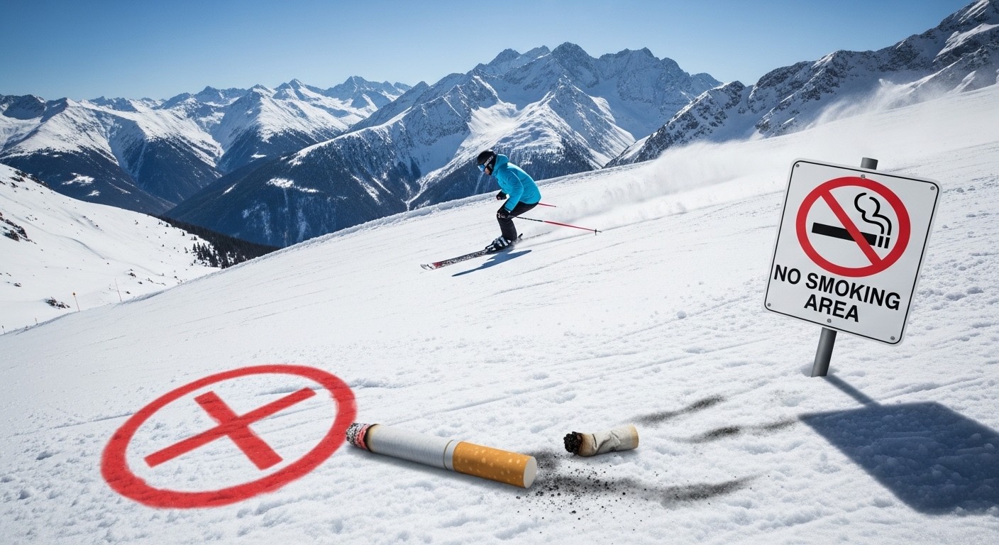 Découvrez comment l'interdiction de fumer sur les pistes de ski est appliquée en France cet hiver 2026 : amendes, prévention, respect et impact environnemental majeur. Une mesure qui change la montagne !