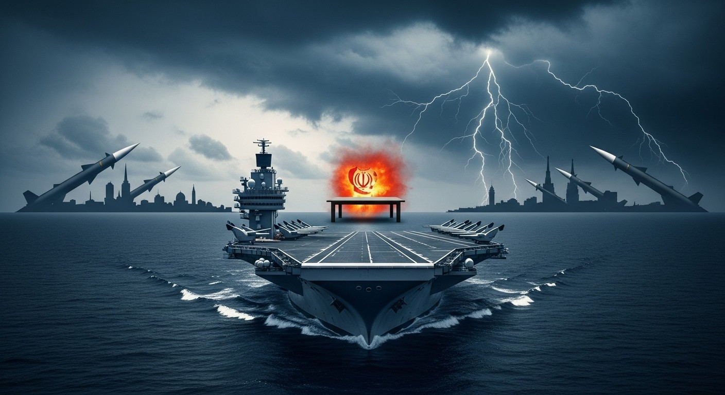 Tensions Iran-USA : progrès vers négociations malgré armada américaine et alertes maximales. Trump parle ultimatum, Téhéran évoque avancées diplomatiques. Analyse complète.