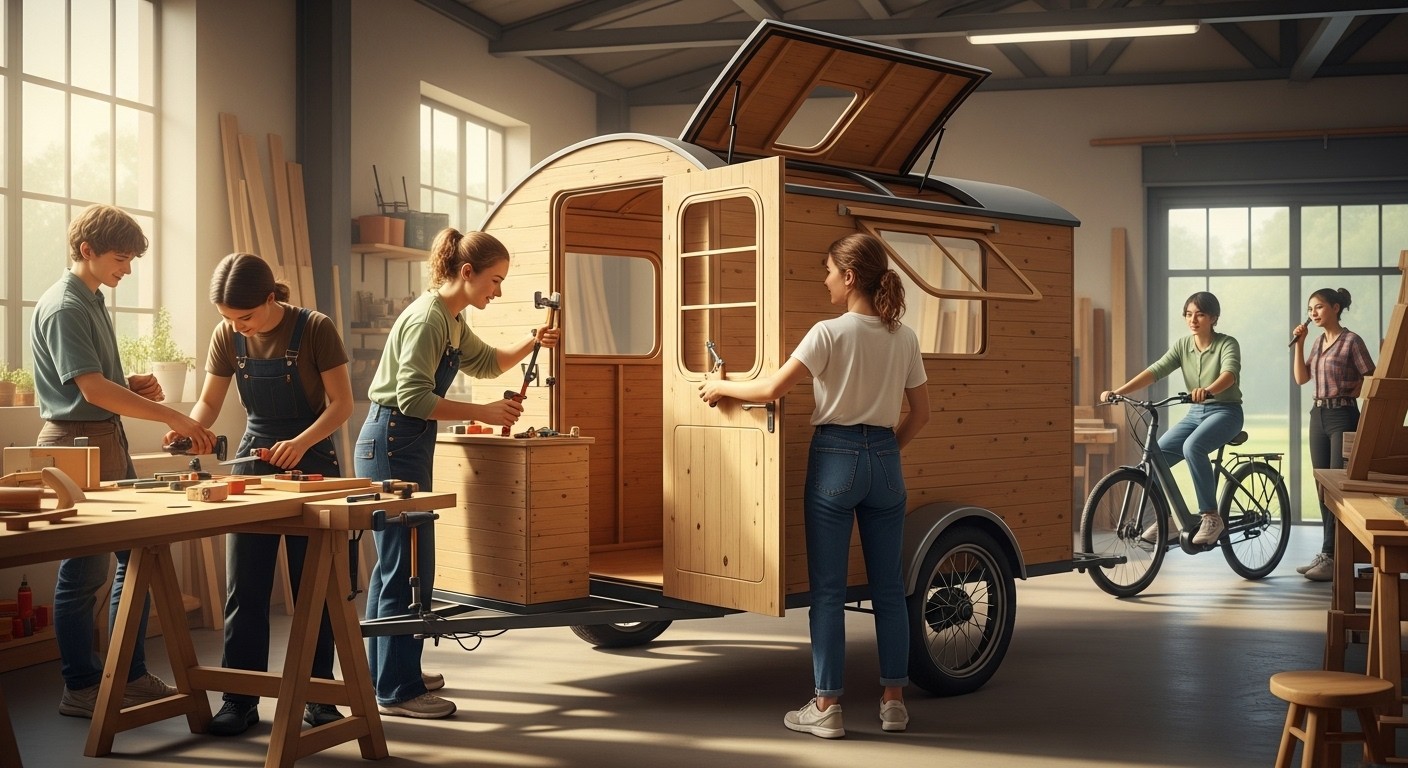 Découvrez comment des jeunes de Val-de-Reuil fabriquent leurs mini-roulottes tractées à vélo pour un périple autonome dans l'Eure. Un projet écolo, inclusif et inspirant !