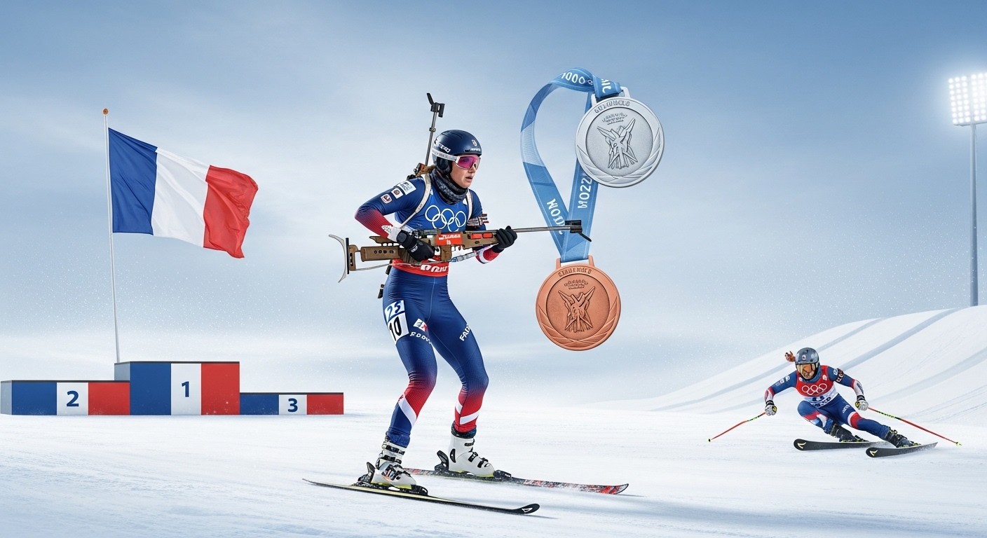 Découvrez le récap complet de la journée du 14 février aux JO d'hiver 2026 : médailles d'Argent et Bronze pour les biathlètes françaises, désillusion de Perrine Laffont en ski de bosses. Les moments forts !