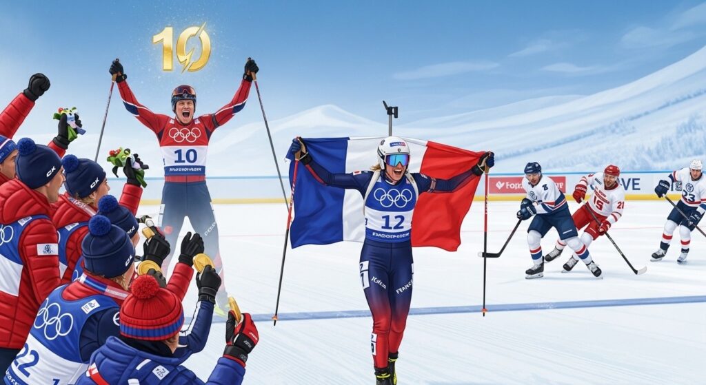 JO 2026 : Biathlon Français en Or, Klaebo à 10 Titres