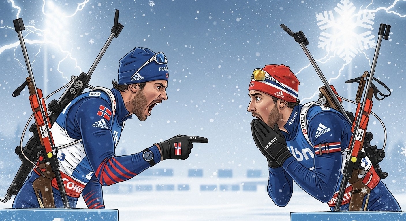 JO 2026 : après un sprint serré, Emilien Jacquelin riposte violemment à la moquerie de Sturla Laegreid et promet une revanche explosive en poursuite. Rivalité explosive au biathlon !