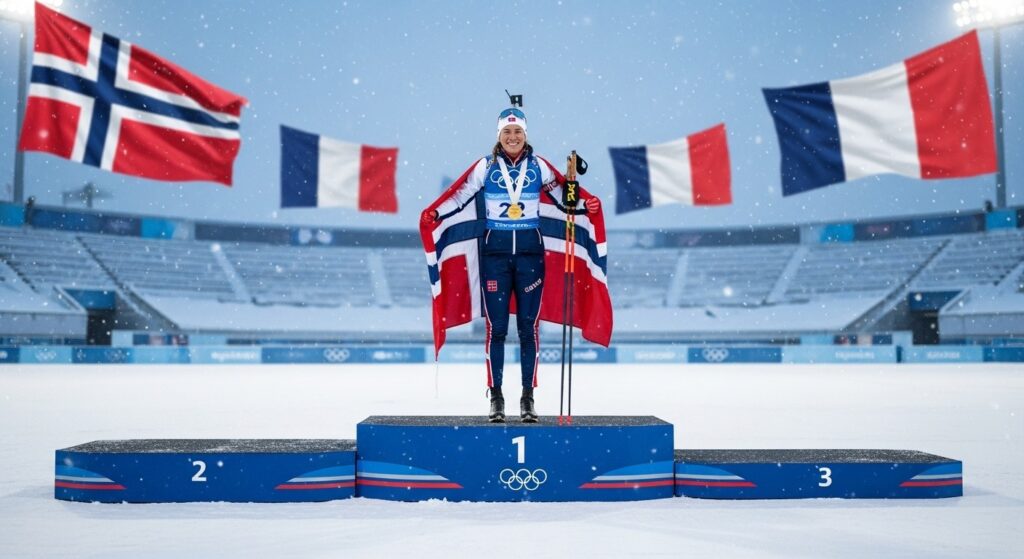 JO 2026 Biathlon : Kirkeeide Vole l&rsquo;Or à Michelon
