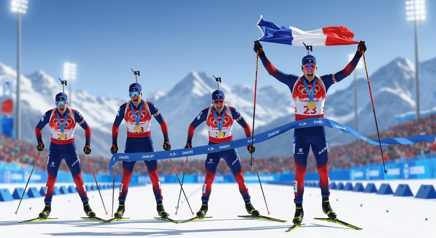 Découvrez comment l'équipe de France de biathlon a remporté l'or historique en relais masculin aux JO 2026, effaçant un retard colossal et battant le record de médailles tricolores. Une performance inoubliable !