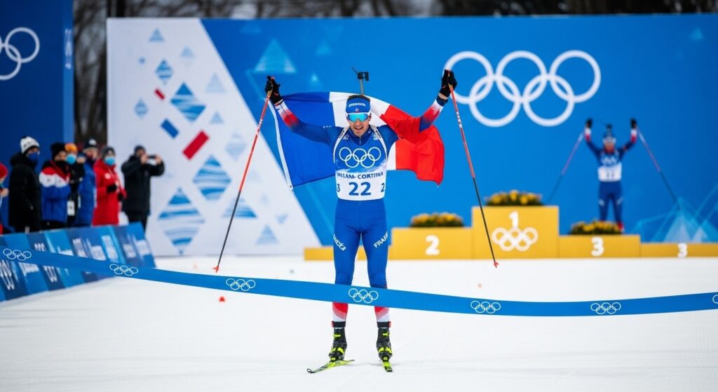 JO 2026 : Biathlon Relais Hommes en Or, Record Historique pour la France