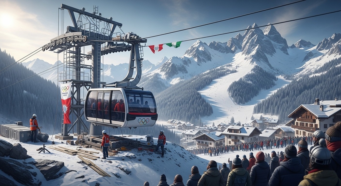 Découvrez pourquoi le téléphérique clé de Cortina pour les JO d'hiver 2026 ne sera pas prêt, avec écoles fermées et billets limités. Un défi logistique majeur !