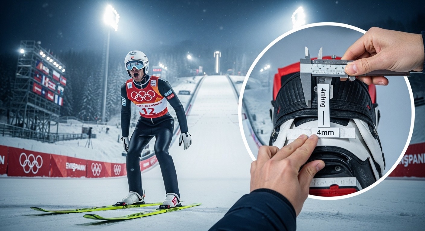 Aux JO d'hiver 2026, un sauteur à ski voit son rêve de médaille s'envoler pour une chaussure dépassant de seulement 4 millimètres. Une histoire qui rappelle que dans ce sport, le détail change tout.