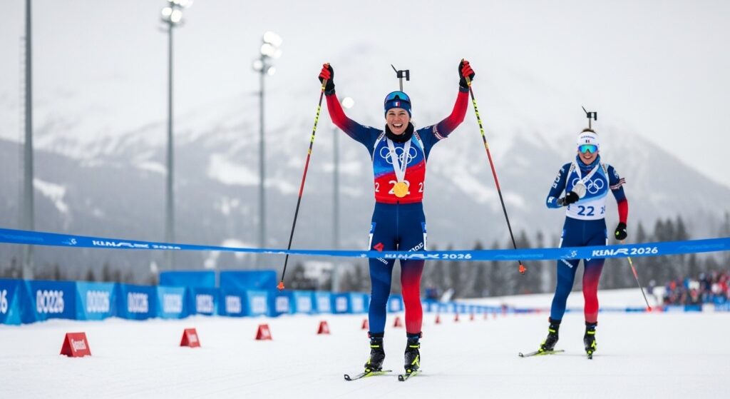 JO 2026 : Doublé Historique Simon et Jeanmonnot en Biathlon