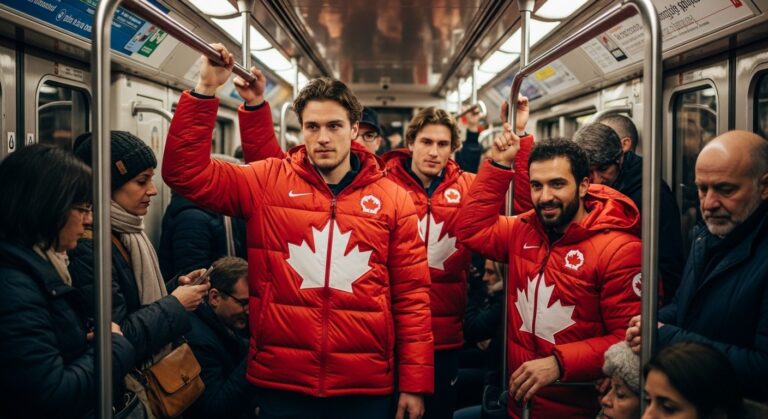 JO 2026 : Hockeyeurs Canadiens Incognito dans le Métro Milanais