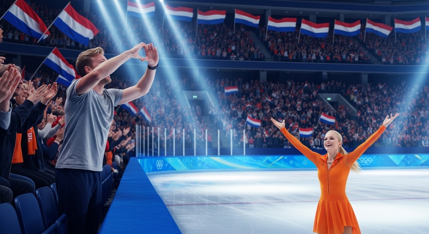 Découvrez l’émotion brute de Jake Paul, en pleurs dans les tribunes après la victoire historique de sa fiancée Jutta Leerdam en or sur 1000 m aux JO d’hiver 2026 de Milan-Cortina.