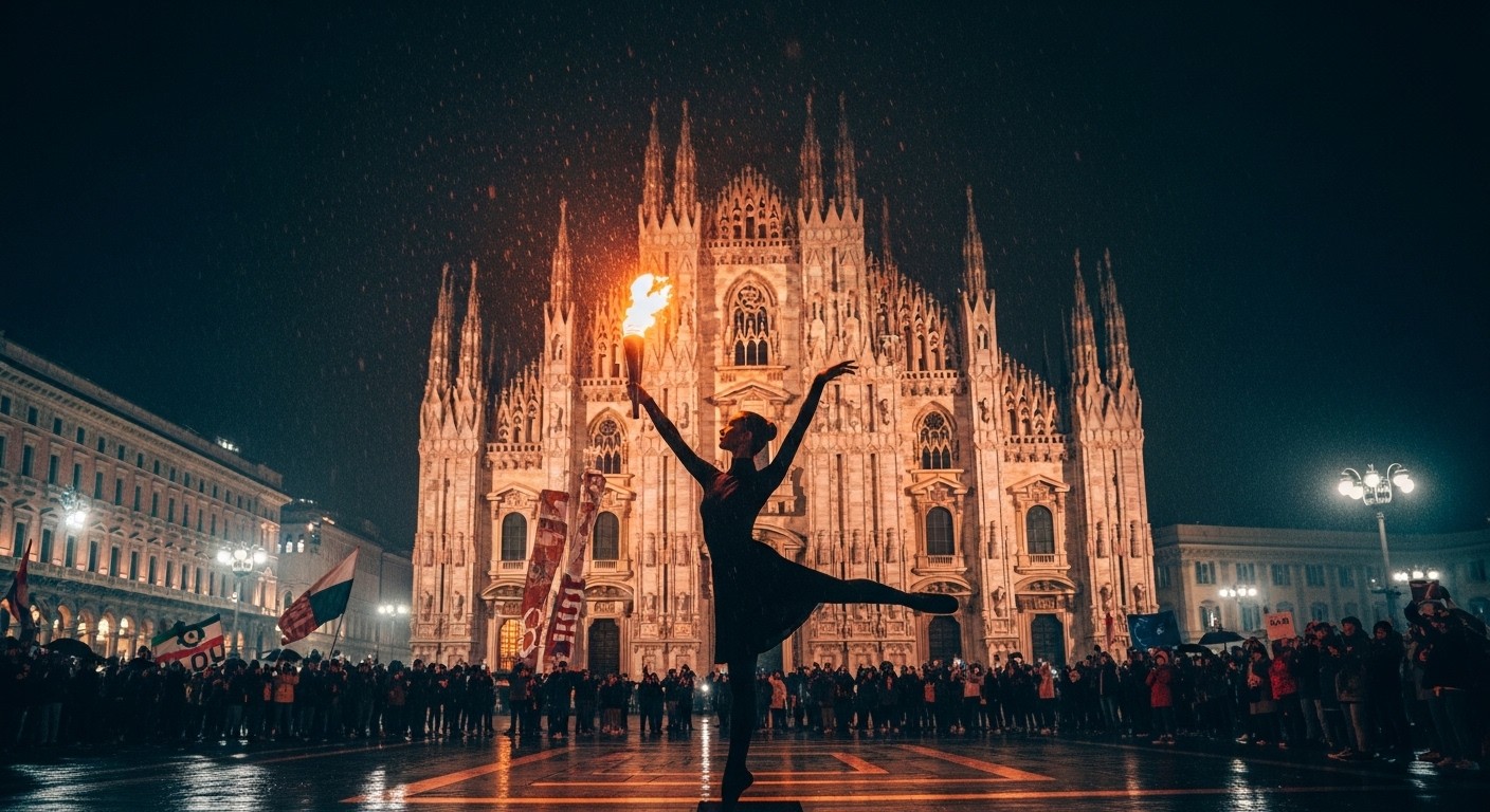 Découvrez comment la flamme olympique des JO d'hiver 2026 est arrivée à Milan après 12 000 km, avec un léger retard et des manifestations en marge. Un moment magique à la veille de l'ouverture !
