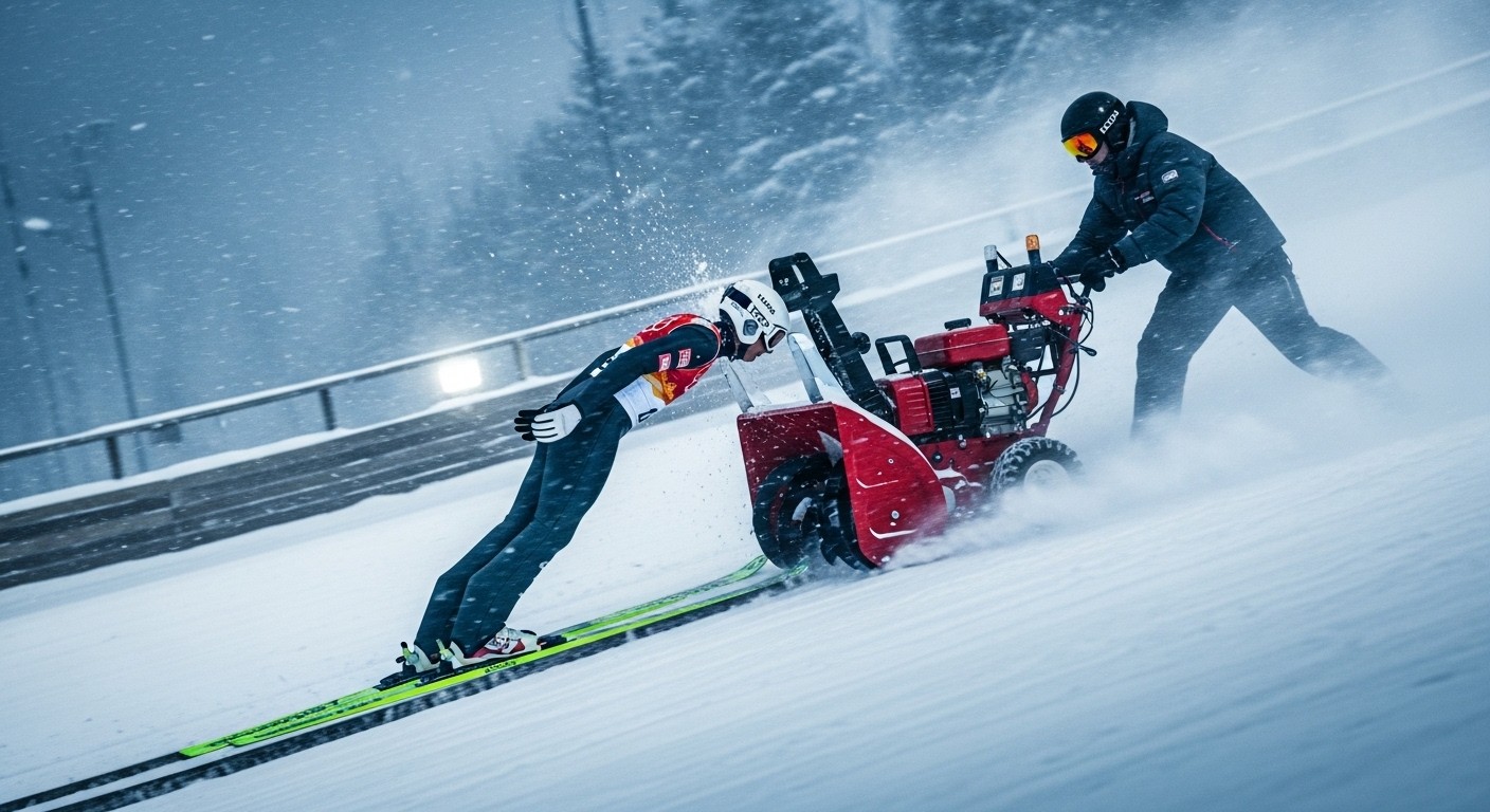 Découvrez comment un athlète américain a évité le pire en percutant une souffleuse à neige lors du combiné nordique aux JO 2026. Sang-froid incroyable et 7e place malgré tout !
