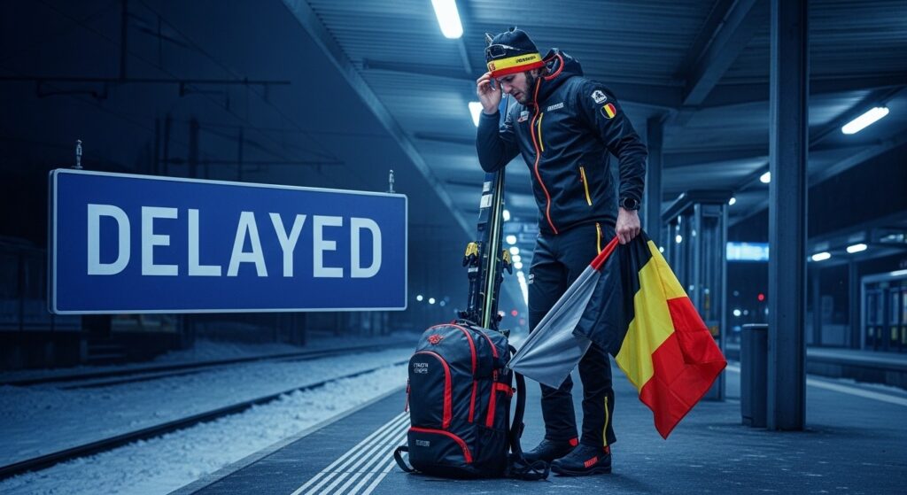 JO 2026 : Le Porte-Drapeau Belge Bloqué par un Train