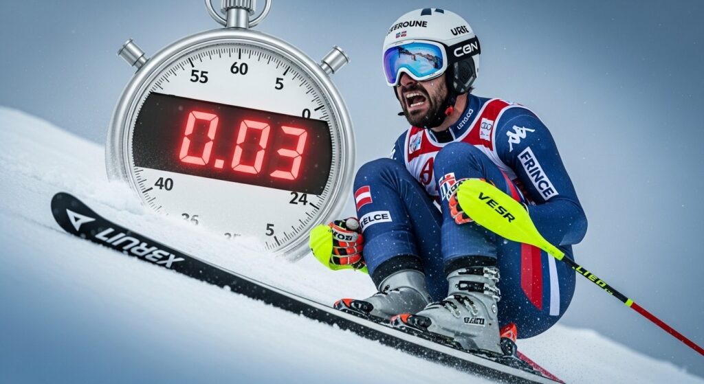 JO 2026 : Nils Allègre Manque le Podium du Super-G pour 0,03 Seconde