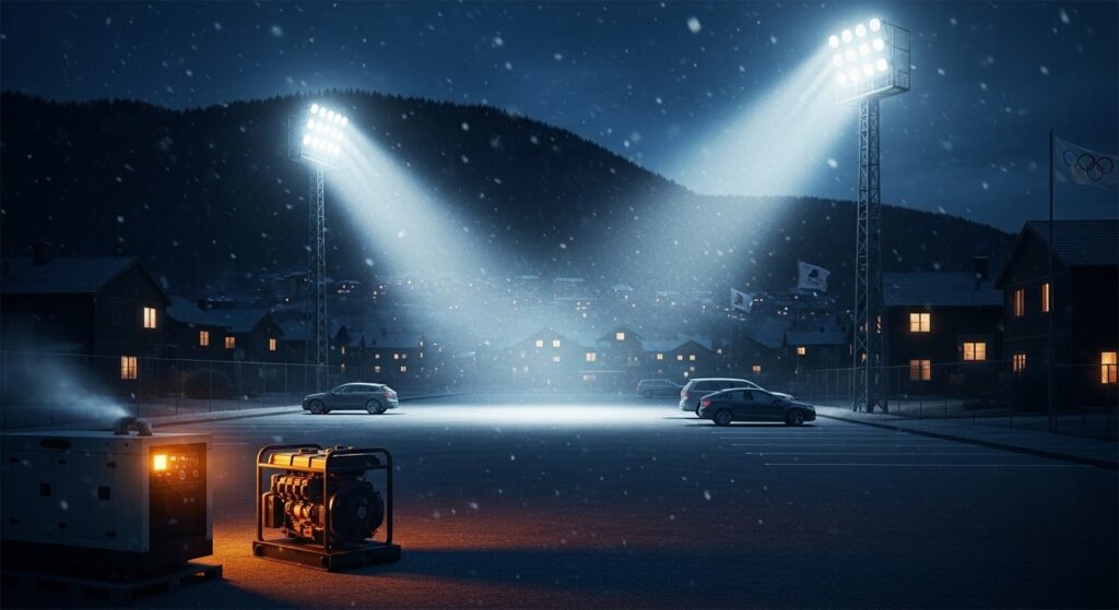 JO 2026 : Polémique sur les Lumières d’un Parking Olympique