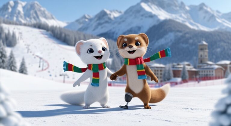 JO 2026 : Tina et Milo, les Hermines Mascottes de Milan-Cortina