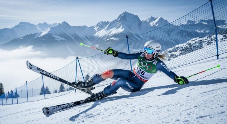 Lindsey Vonn Chute Crans-Montana Avant JO 2026
