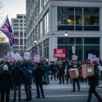 Manifestation massive contre les licenciements au Washington Post