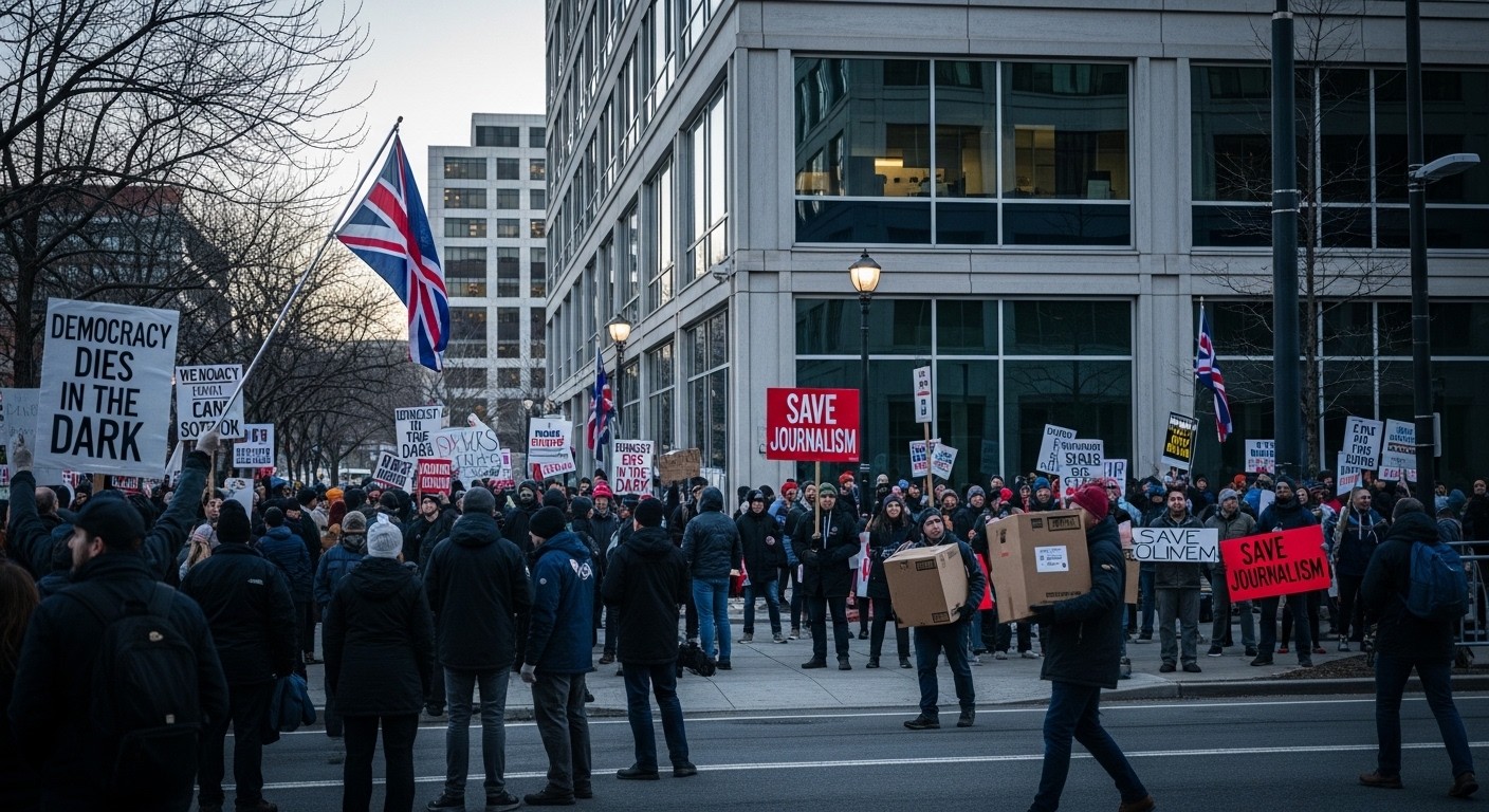 Des centaines de personnes ont manifesté leur colère après le licenciement brutal de 300 journalistes au Washington Post. Une décision qui inquiète pour l’avenir de la presse américaine.
