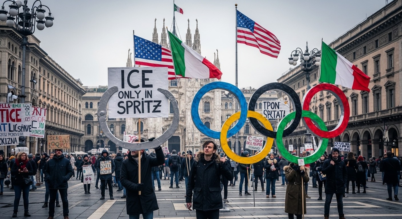 Des centaines de Milanais protestent avec humour et colère contre la présence d’agents ICE américains aux Jeux olympiques d’hiver 2026. Pourquoi ce déploiement divise-t-il autant ?
