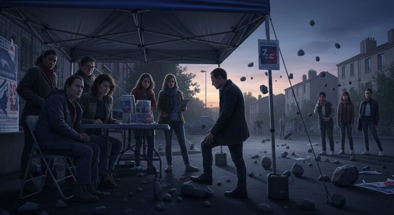 Mantes-la-Ville : Jets de Pierre sur Candidat Municipales 2026