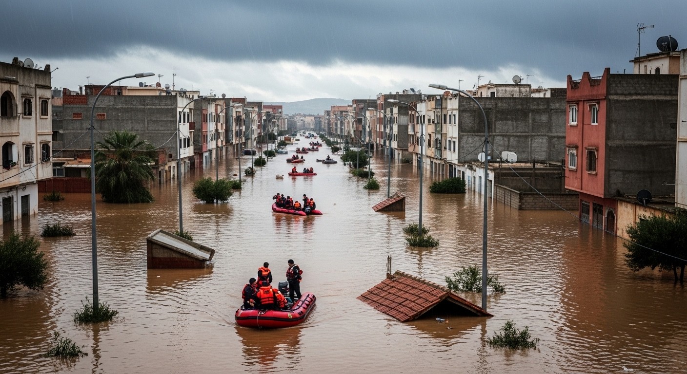 Découvrez comment des pluies exceptionnelles ont forcé l’évacuation de plus de 140 000 personnes au Maroc. Impacts, zones touchées et leçons climatiques à retenir.