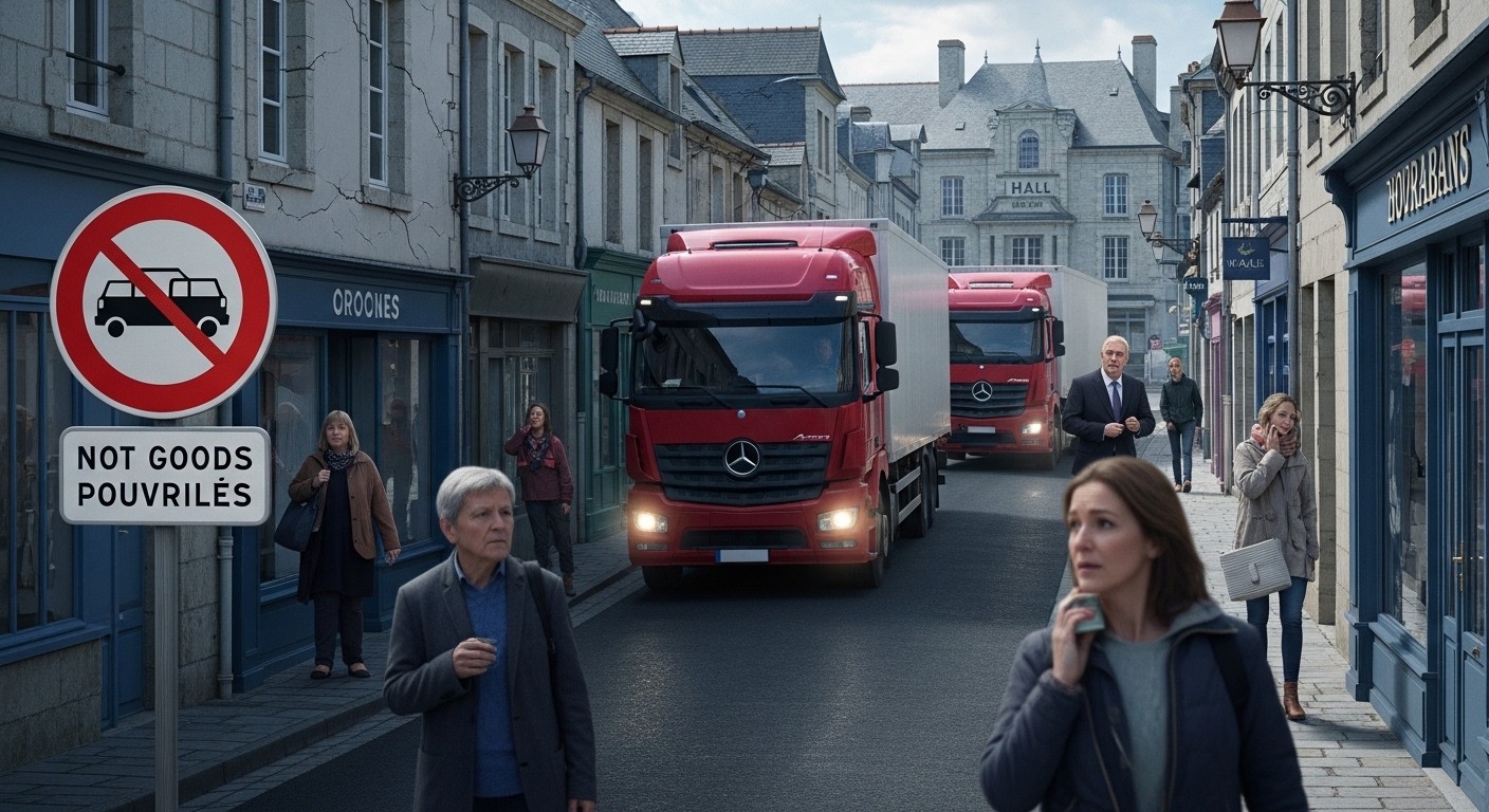 À Maromme près de Rouen, le maire interdit les poids lourds de plus de 7,5 tonnes en centre-ville pour stopper le rôle de contournement illégal. Sécurité, vibrations et qualité de vie en jeu : une décision audacieuse en attente de validation.