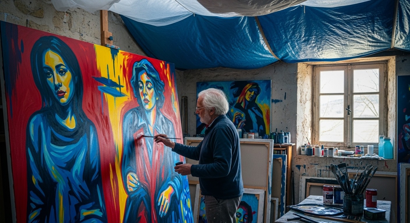 Découvrez l'univers fascinant de Martial Raysse, 89 ans, pionnier du pop art français. Rencontre intime dans son atelier en Dordogne et zoom sur ses œuvres récentes exposées à Paris.