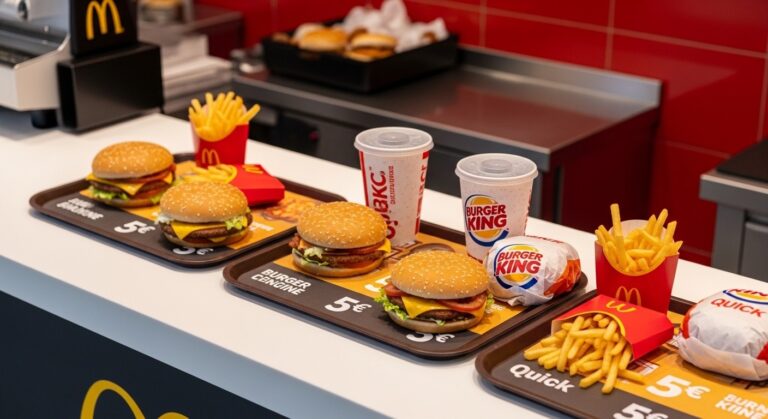 Menus Pas Chers Fast-Food 2026 : McDo, KFC, Burger King, Quick