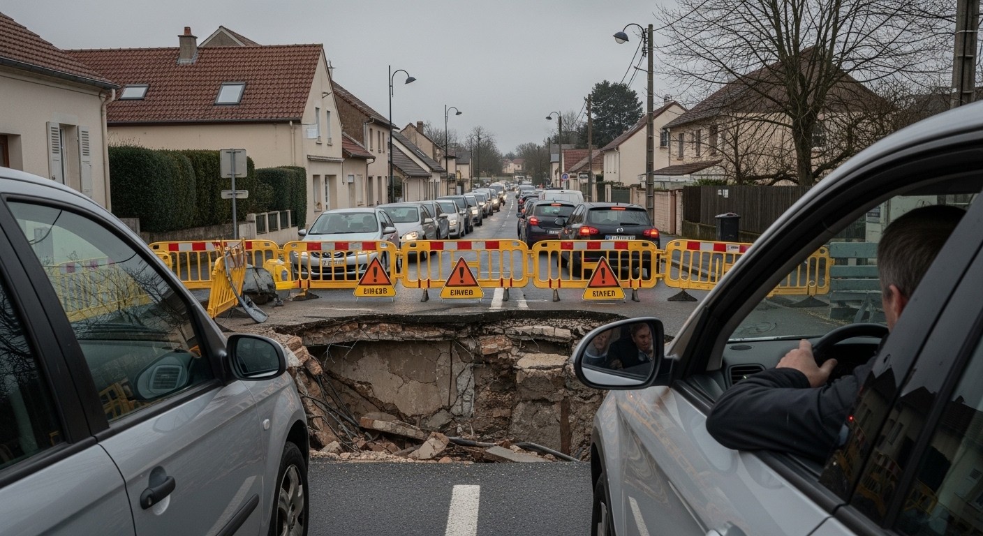 Un an après l'effondrement du mur de soutènement à Montataire, l'allée des Marronniers reste fermée, causant des bouchons interminables. Habitants excédés, impacts quotidiens et attente des travaux.