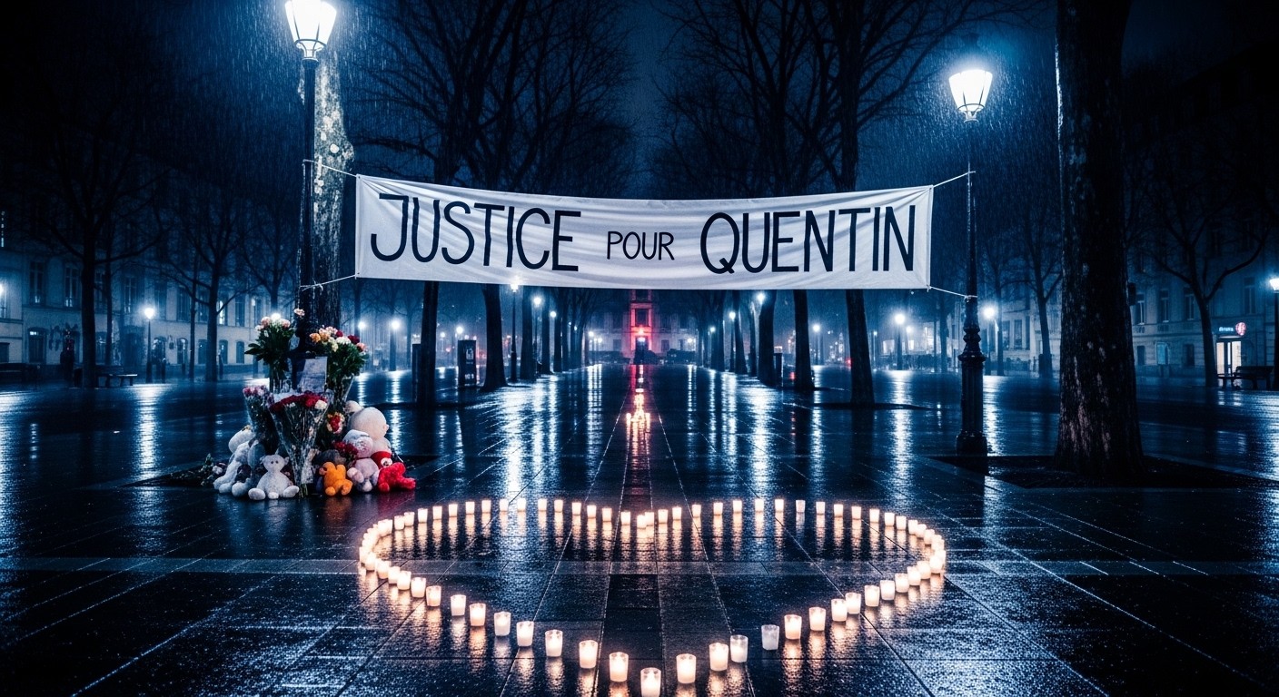 Décès tragique de Quentin, 23 ans, après une violente agression à Lyon en marge d'une conférence. Rassemblement à Paris, famille appelle au calme, enquête pour coups mortels aggravés.