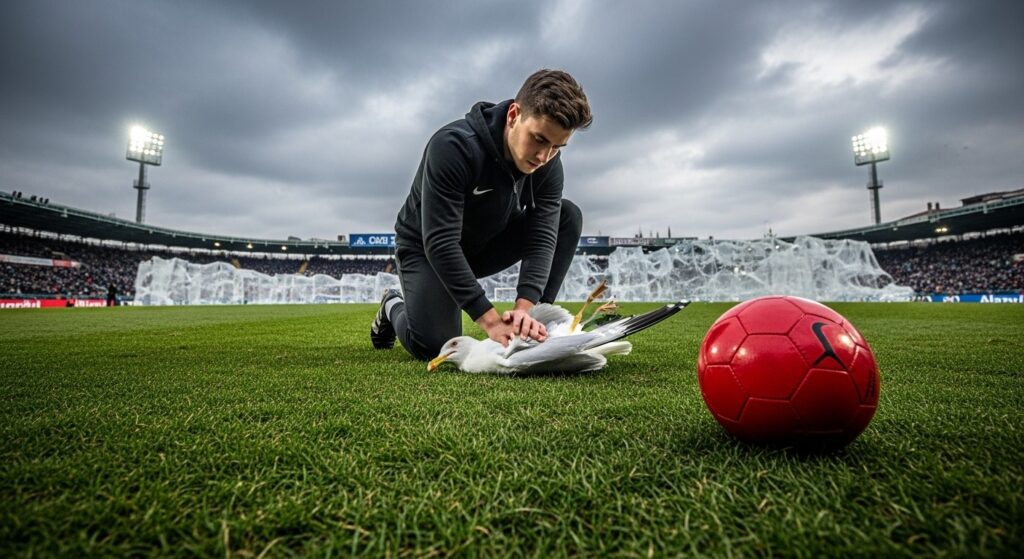 Mouette Réanimée par un Joueur : Une Fin Tragique en Match de Foot