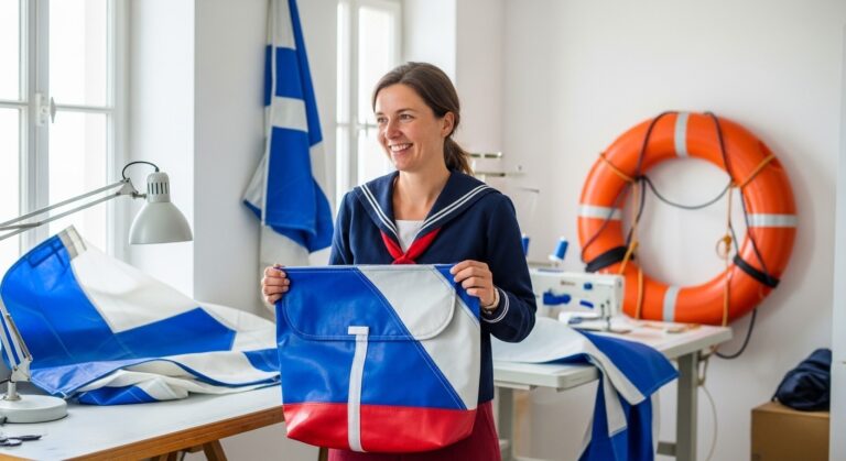 Navigatrice Upcycle Voiles Bateau en Sacs Uniques