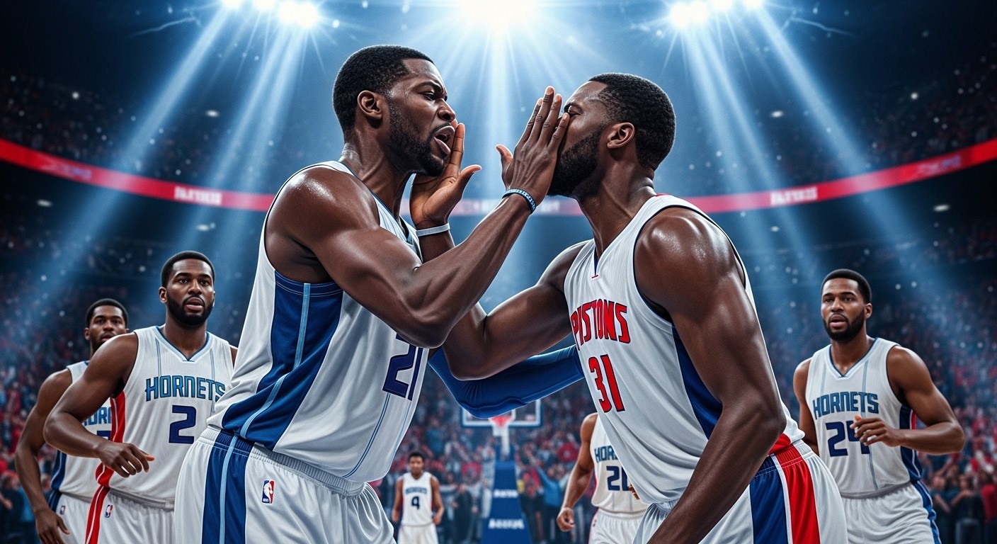 Découvrez comment une gifle de Jalen Duren a fait voir rouge à Moussa Diabaté, déclenchant une bagarre générale en NBA entre Hornets et Pistons. Quatre exclusions et un match tendu !