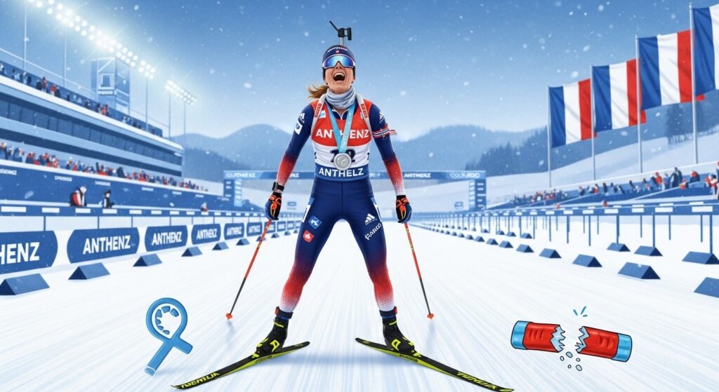 Océane Michelon : L&rsquo;Argent Olympique Manqué de Peu au Sprint Biathlon