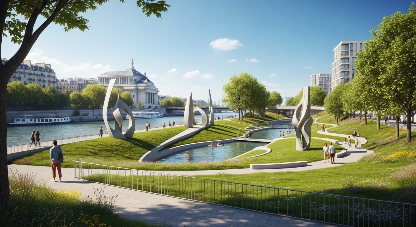 Découvrez le nouveau parc départemental de l'île Seguin à Boulogne-Billancourt, un havre de verdure qui efface la friche industrielle et relie culture et nature. Inauguré récemment, un lieu magique à explorer !