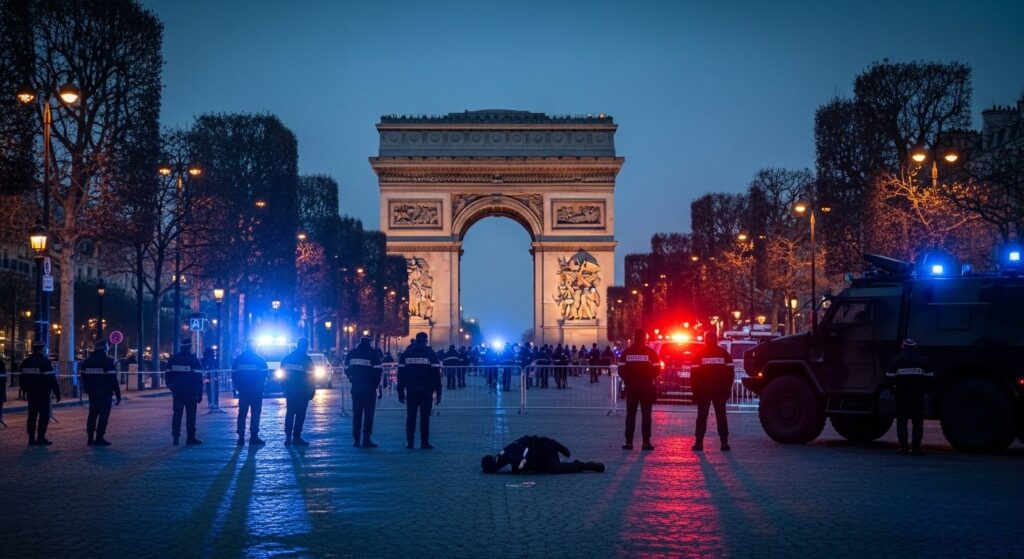 Paris Arc de Triomphe : Attaque au Couteau sur Gendarme Abattu