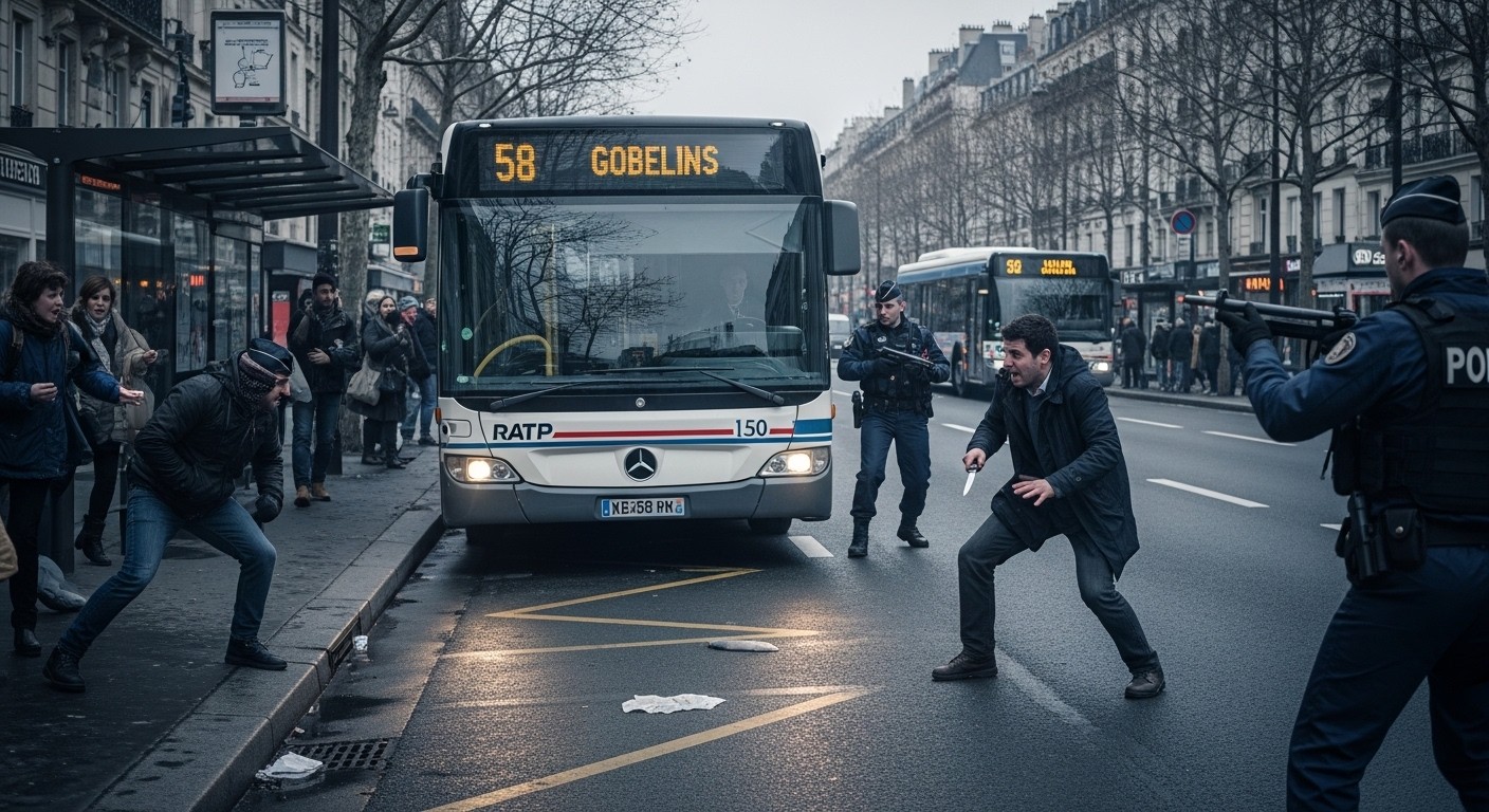 Découvrez les détails du drame à Paris : un homme menaçant un chauffeur de bus au couteau a été blessé par la police et est décédé. Enquête en cours sur l'usage de l'arme.