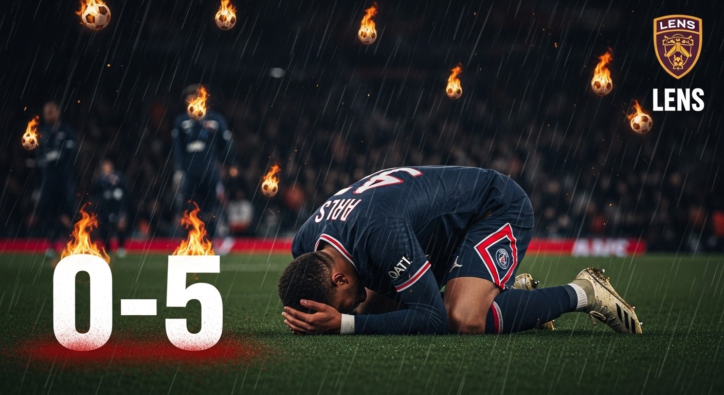 Découvrez l'analyse complète du lourd revers 0-5 du Paris FC face à Lens, leader de Ligue 1. Notes détaillées, Immobile frustré, cauchemar Trapp et leçons à tirer.