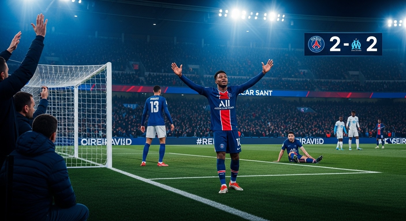 Découvrez comment Paris FC a arraché le nul 2-2 contre l'OM grâce à Kebbal et Ikoné après avoir été mené 2-0. Un match dingue en Ligue 1 qui relance tout !