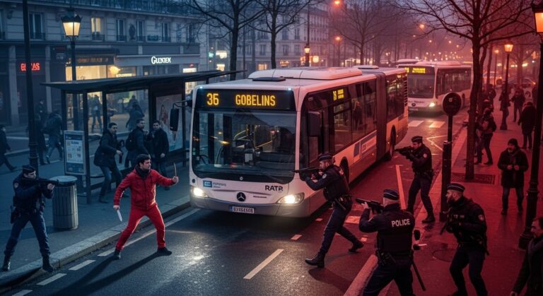 Paris : Intervention Policière au Couteau dans un Bus – Détails