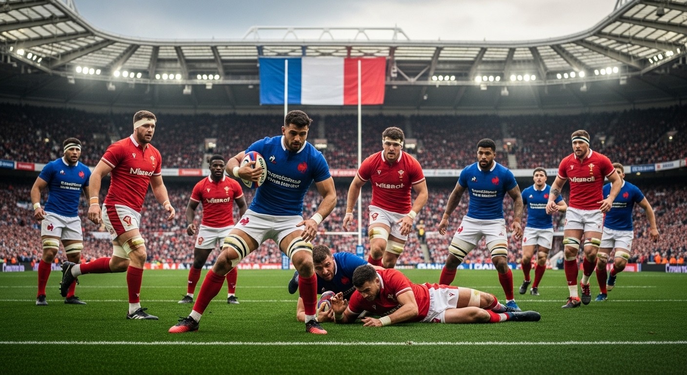 Le XV de France écrase le Pays de Galles 54-12 à Cardiff en Six Nations 2026. Huit essais, bonus offensif et show de Jalibert : les Bleus filent vers le Grand Chelem ? Résumé complet.